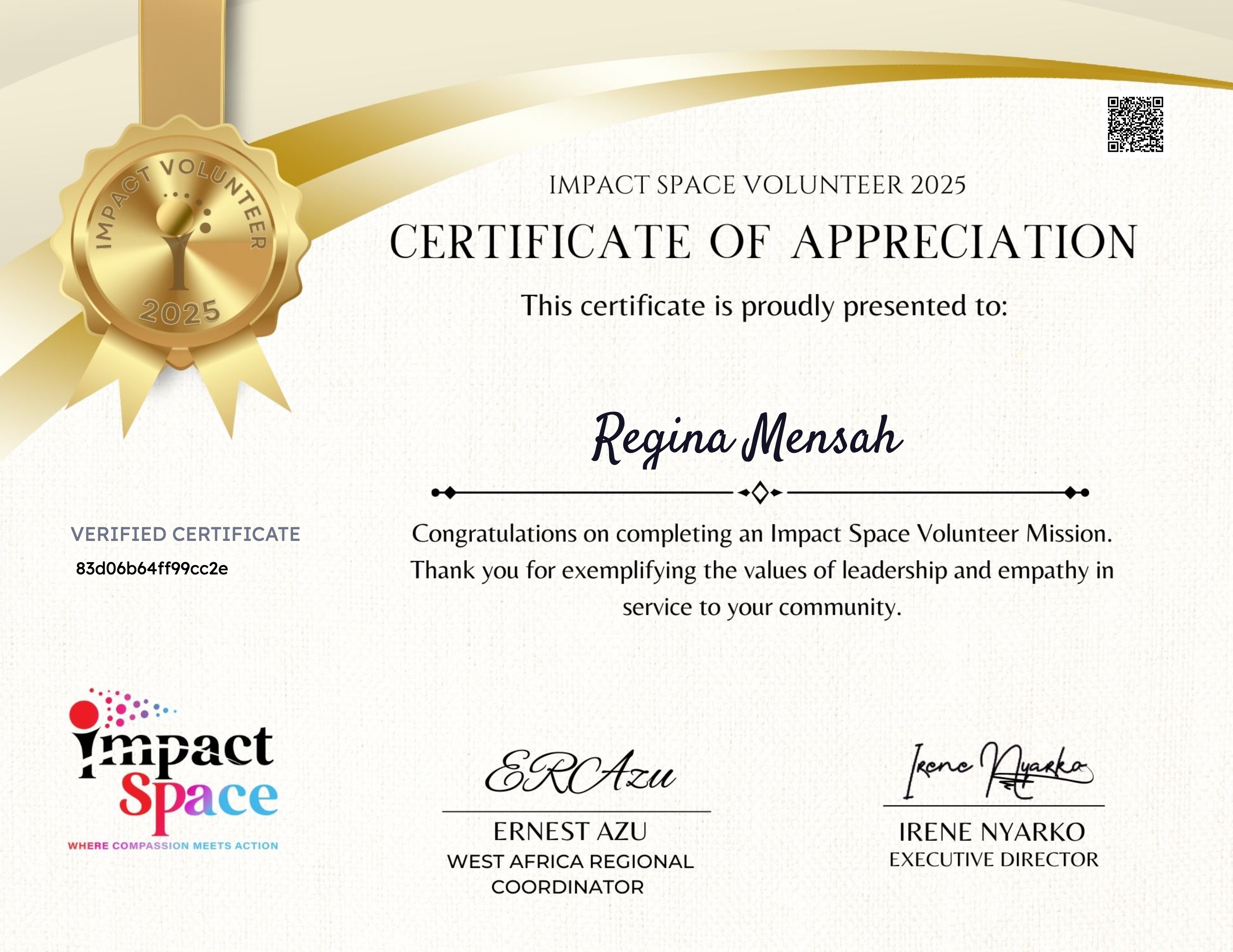 2025 West Africa Care Drive - Volunteer Survey & Certificate